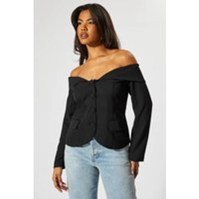 Misspap Black Blazer Womens Casual Jackets & Coats