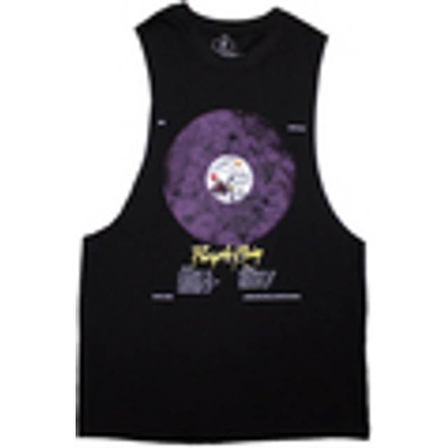 (XXL, Black) Prince Unisex Adult Purple Rain Disc Vest Top