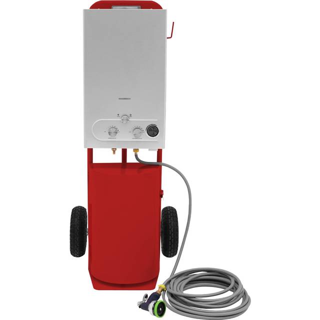 18l portable horse shower instant gas hot water heater lpg boiler & trolley