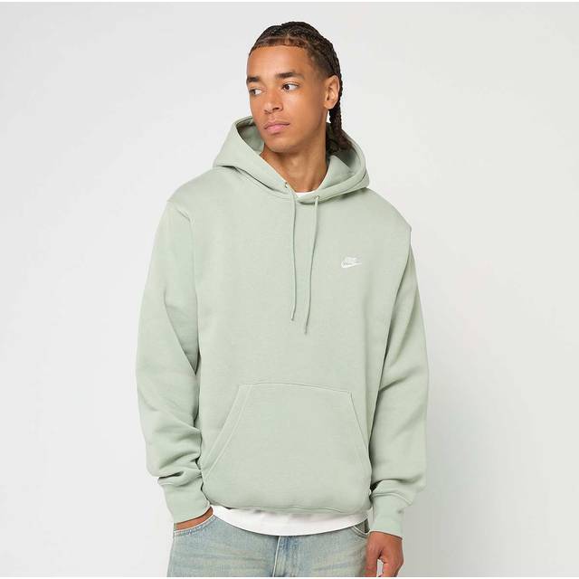 Nike Club Men's Pullover Fleece Hoodie - Green - Cotton/Polyester
