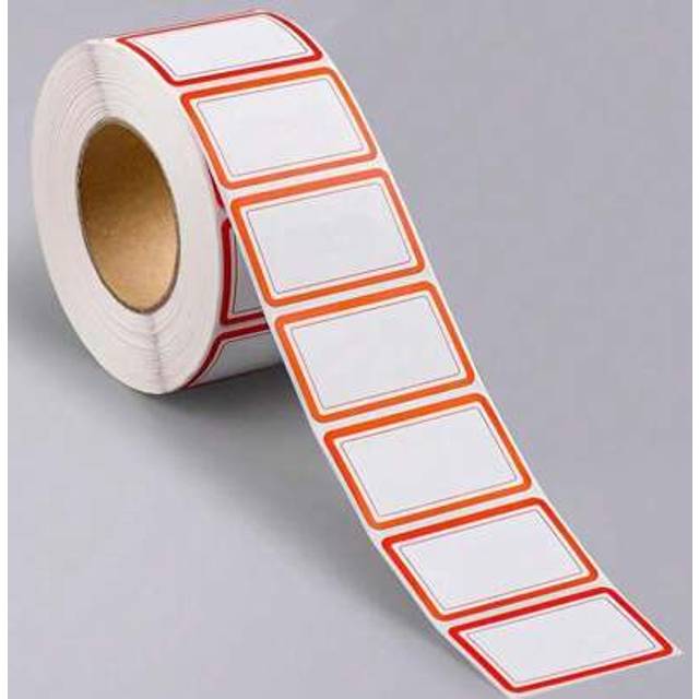 SHEIN 1000pcs Red/Blue Multi-Style Self-Adhesive Small Label Paper, Handwritten Self-Adhesive Price Tags, Blank Marking Stickers, Writable Self-Adhesive Mar