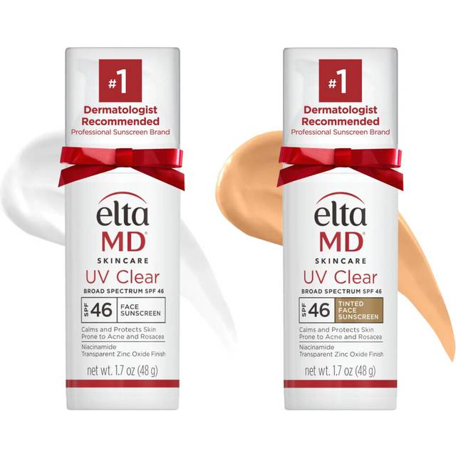 EltaMD UV Clear  UV Clear Tinted Duo Kit  Face Sunscreen SPF  Tinted and Untinted Broad Spectrum Protection for Sensitive Skin
