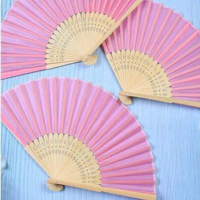 SHEIN 1/3/5/10/20/30pcs Vintage Handheld Foldable Paper Fan,Portable Bamboo Fan With Foldable Paper Cover - Perfect Summer Accessory For Staying Cool And St