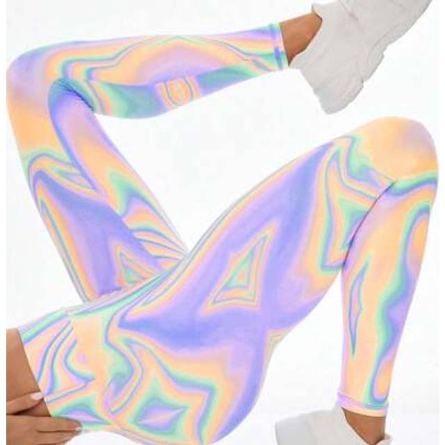 SHEIN Printed Women High Waist Elastic Skinny Leggings, Versatile And Slimming