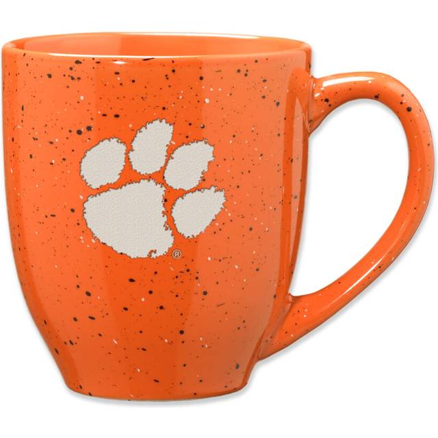 Rico Industries NCAA Clemson Tigers Primary 16 oz Team Color Laser Engraved Ceramic Coffee Mug