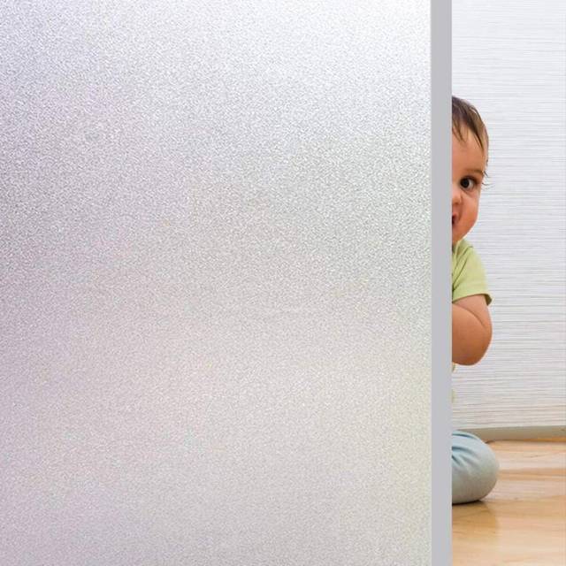 Privacy Window Film Self Adhesive Frosted Glass Film Opaque No Glue
