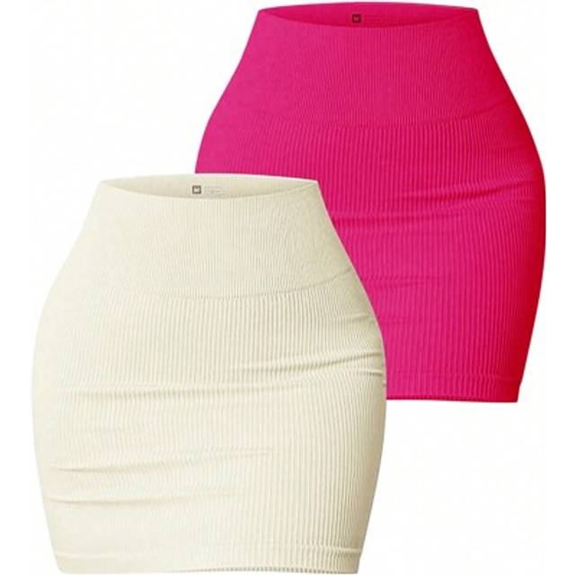 SHEIN Summer Solid Color High Waist Slim Fit Mini Sports Skirttennis Skirt Athletic Skirt