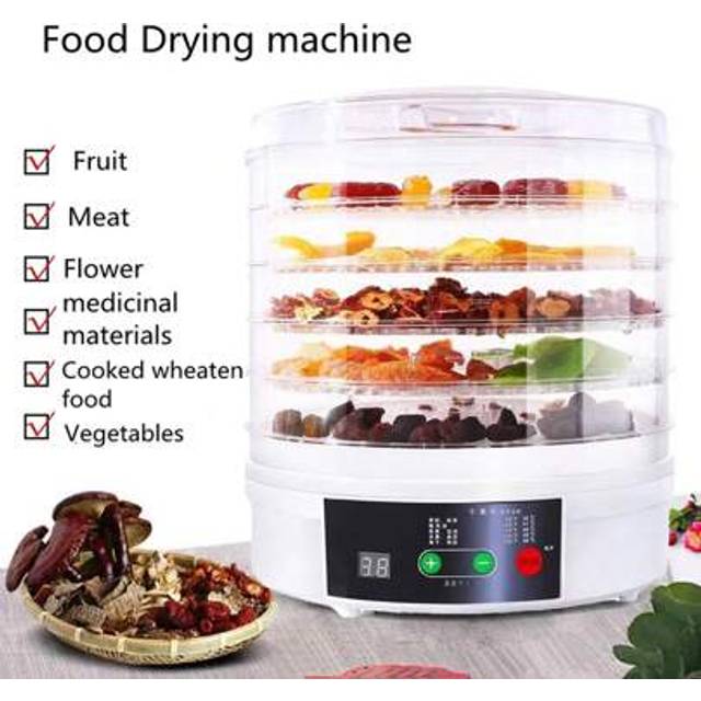 SHEIN Professional Food Dehydrator,350W 5 Tray Electric Food Dehydrator Fruit Meat Beef Dryer Veg Preserver Machine