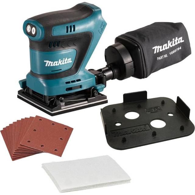 Makita DBO481Z 18v 114mm Detail 1/4 Sheet Finishing Delta Sander + 16 Sheets