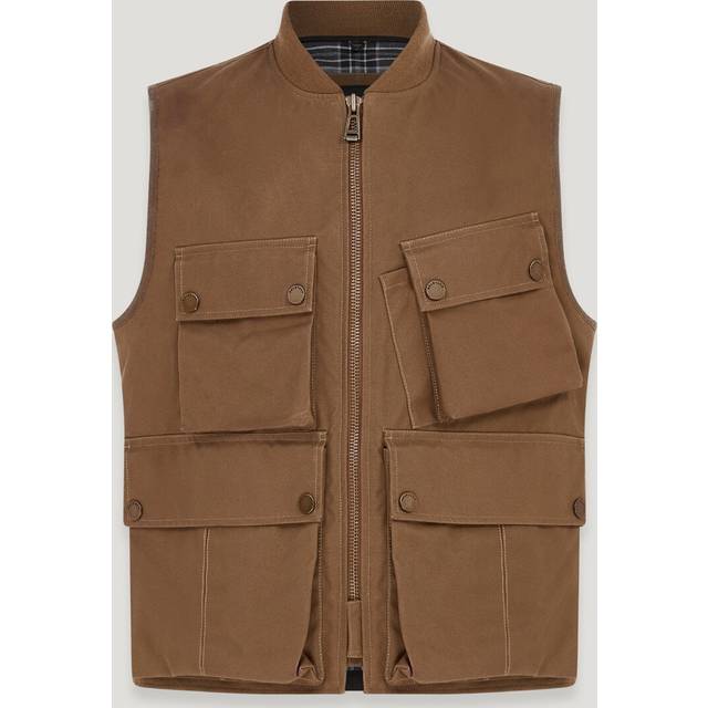 Belstaff Windermere Motorcycle Vest, beige, Size M for Men