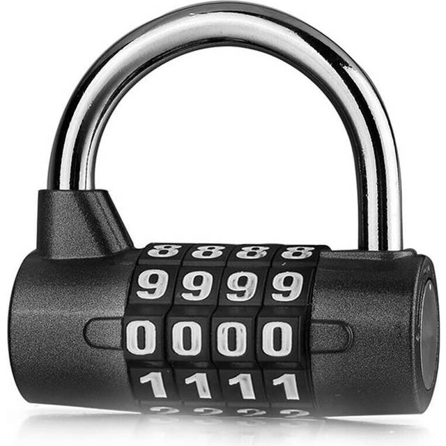 TEMU Combination Padlock, Large 4-digit Outdoor Waterproof Resettable Combination Padlock With Alloy Shackle, Suitable For All Kinds Of Outdoor Places.