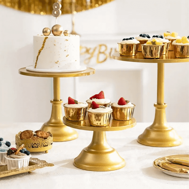 TEMU 3pcs Cake Stand, Stand Set, Perfect Dessert Table Display Set, Cupcake & Cake Stands For Party, Wedding, Birthday, Baby Shower, Anniversary