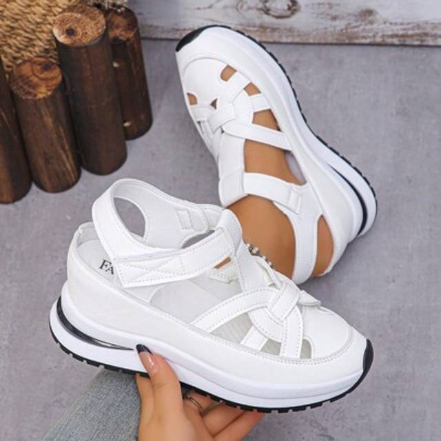 SHEIN Women&#39;s Platform Wedge Sneakers, Summer New Casual Flat Comfortable Breathable Ladies Shoes