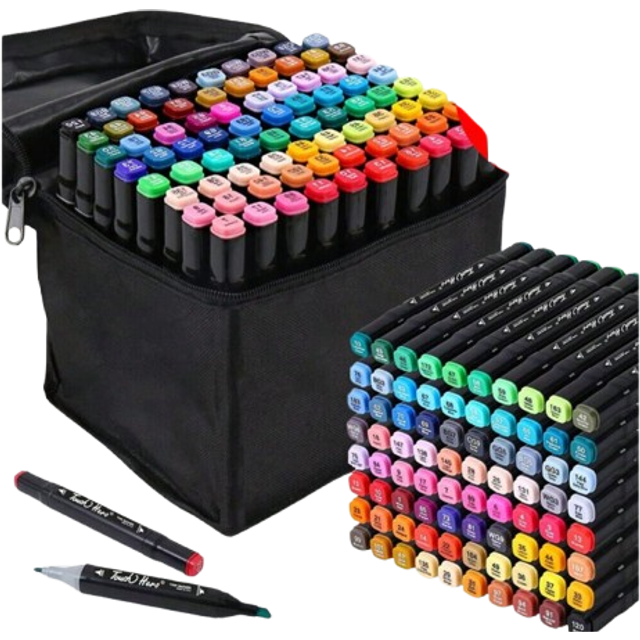 SHEIN 80 Farbe Acrylstifte Marker Set Permanent Pen Für DIY Graffiti Sketch Dual Pen