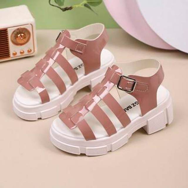 SHEIN Toddler Girls&#39; Fashion Roman Sandals, Platform High Heels, Elegant Princess Shoes For Daily Wear, Party, Wedding