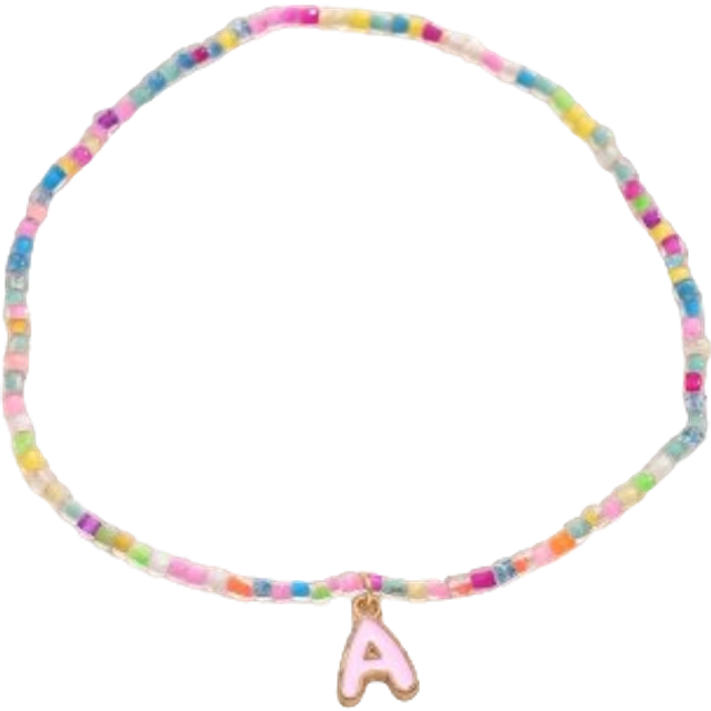 SHEIN 1pc Fashionable Colorful Seed Bead Glass Beads 26 Charm Letters Beach Style Anklet, Suitable For Everyday Wear, A Thoughtful Gift For Girlfriend
