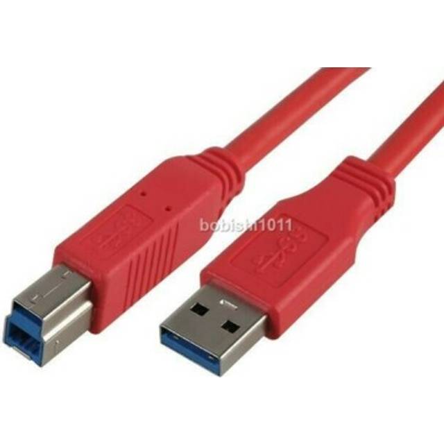 2m,usb 3.0 superspeed type a male to b male pc printer data cable,am-bm red lead