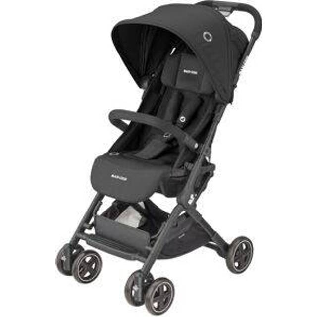 Maxi-Cosi Lara2 Buggy Barnvagn, 0–4 år, 0–22 kg, Spädbarn & Småbarn, Lätt och Kompakt Resebarnvagn, 3 Lutningslägen, Plant Liggläge, Automatisk Hopfällning, Axelrem, Essential Black
