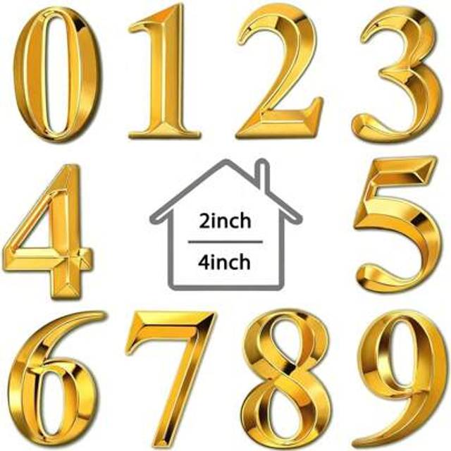 SHEIN 1pc House Numbers 3D Door Mailbox Numbers 0-9 Self Adhesive House Door Numbers House Street Address Numbers Stickers For House, Apartment, Office, Hot