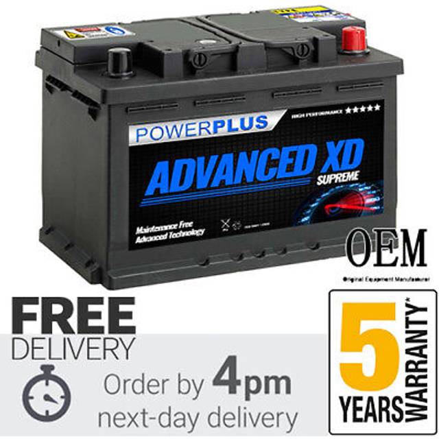 096 xd+ powerplus car battery 12v 77ah 780a - premium grade car battery