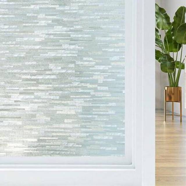 SHEIN 1 Roll Window Privacy Film, Frosted Glass Window Film, Static Cling UV Blocking Removable Window Clings, Opaque Window Stickers, Vinyl Window Covering