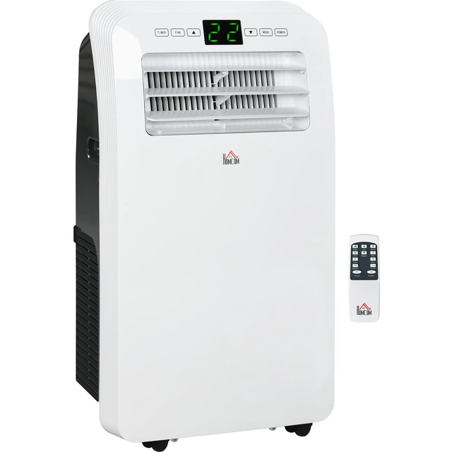 HOMCOM White 12000BTU Portable Air Conditioner and Dehumidifier - 88 x 43.5 x 48cm