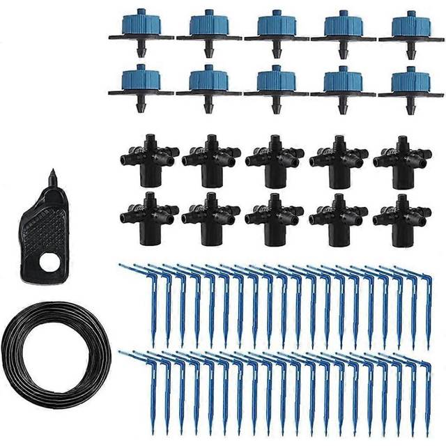 (As show, One size) Drip Irrigation Kit Watering Potted Plants Automatic System Arrow Tubing Accessaries 20m for Gardening