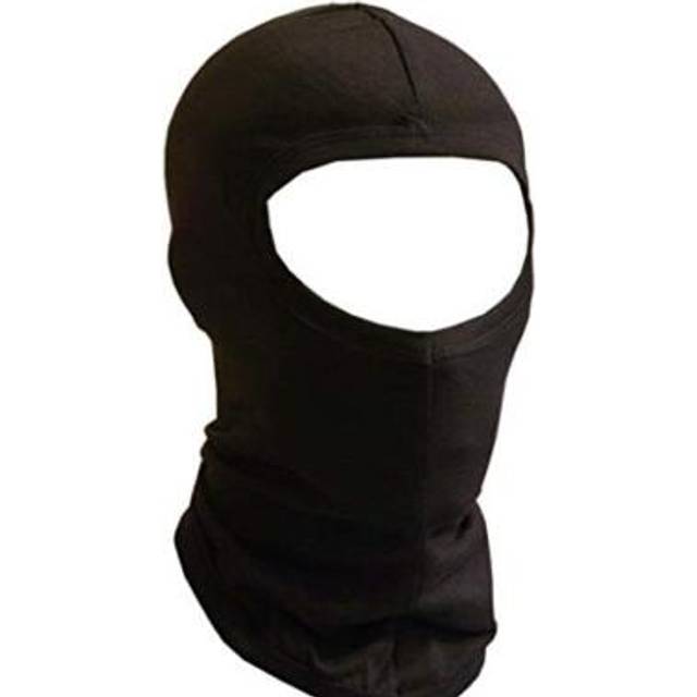 Jasmine silk pure silk black balaclava thermal under helmet protection mask