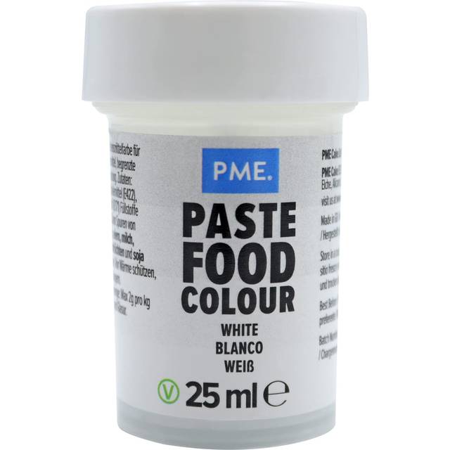 Food colouring paste concentrated white pme edible food whitener 25 g1x uk