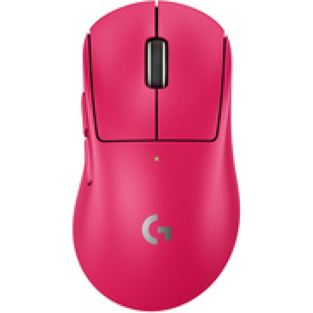 Logitech G PRO X SUPERLIGHT 2 DEX - Mus - ergonomisk - högerhänt - optisk - 5 knappar - trådlös, kabelansluten - 2.4 GHz, USB - rosa