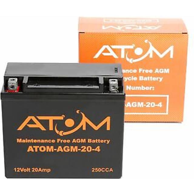 Ytx20-bs atom agm motorcycle battery 12v for harley-davidson fxdx 98-05