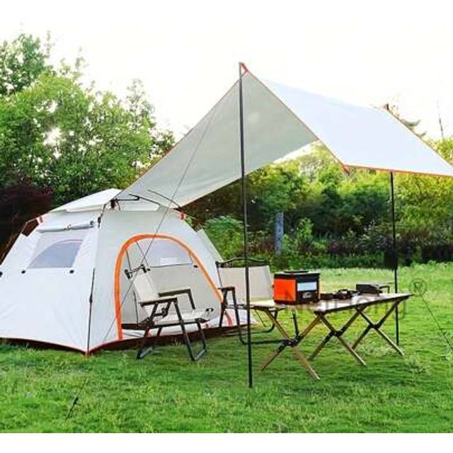 SHEIN 2-3 Man Tent Luxury Waterproof With Porch Awning 3 Person Camping Tent Hiking Uk