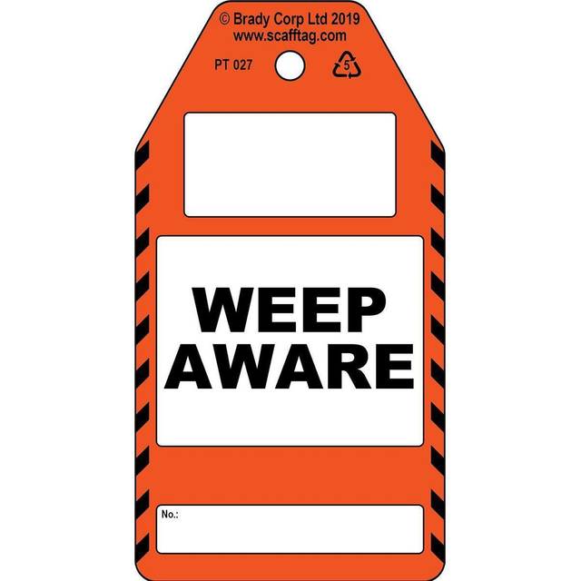 Brady PROC-GB-PT 027-50 safety sign Tag safety sign 50 pc(s)