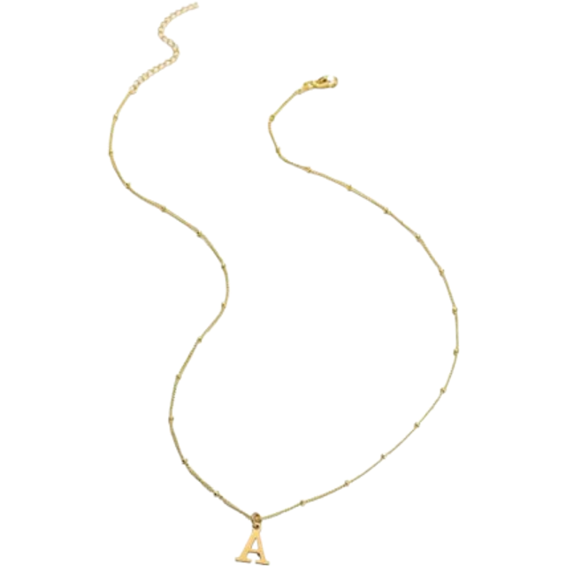 SHEIN 1pc Women Tiny Letter A-Z Initial Letter Necklaces Golden Plated Stainless Steel Engraved Letter Necklace Aesthetic Birthday Valentine&#39;s Day Gift Jewe