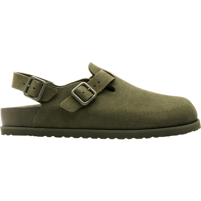 Birkenstock Womens Tokio Exquisite Clogs Thyme Green, 6