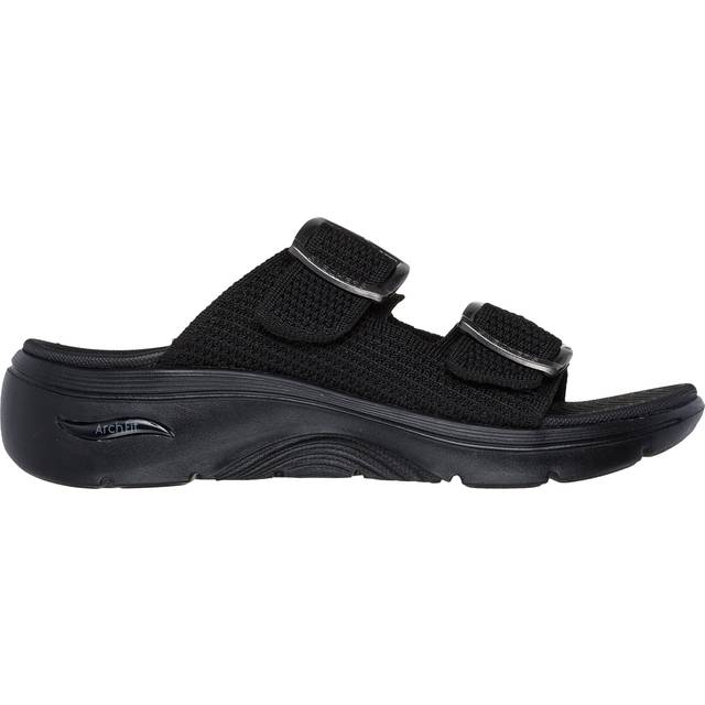 (Black, 5 (Adults')) Skechers Go Walk Arch Fit 2.0 Destined Textile Women's Black Sandals