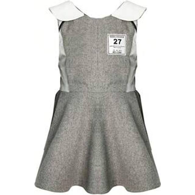 SHEIN Girls Woolen Sporty Dress No Sleeve Skirt Grey Velvet Dress 3-10 Years Old Top