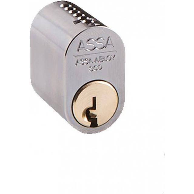 Cylinder 1201 Med 3 Nycklar Mattkrom Assa Abloy