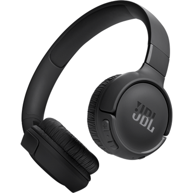 JBL Tune 520 BT trådlösa - On-ear hörlurar med Bluetooth 5.3-teknik, JBL Pure Bass-ljud, 57 timmars batteritid och handsfree-hantering, svart