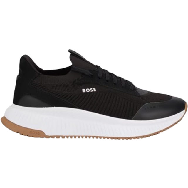BOSS for man. 50523113 Leather shoes TTNM EVO black (43), Flat, Laces, Casual
