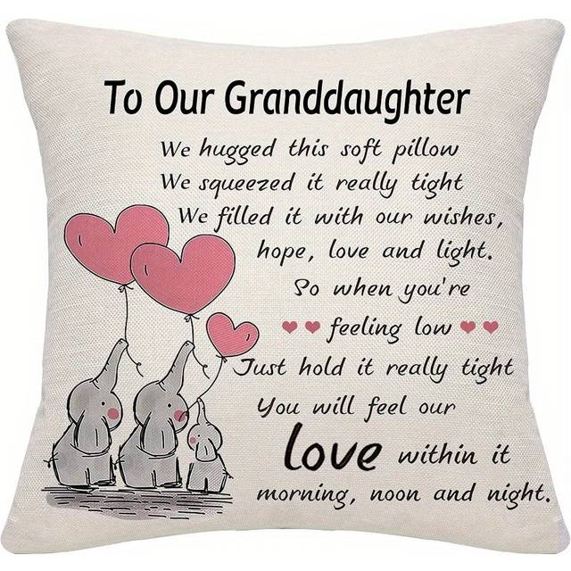 TEMU Granddaughter Gifts From Throw Pillow Cover Cushion Cover Cushion Case For Granddaughter Birthday Gifts Thanksgiving Gifts (our Granddaughter)