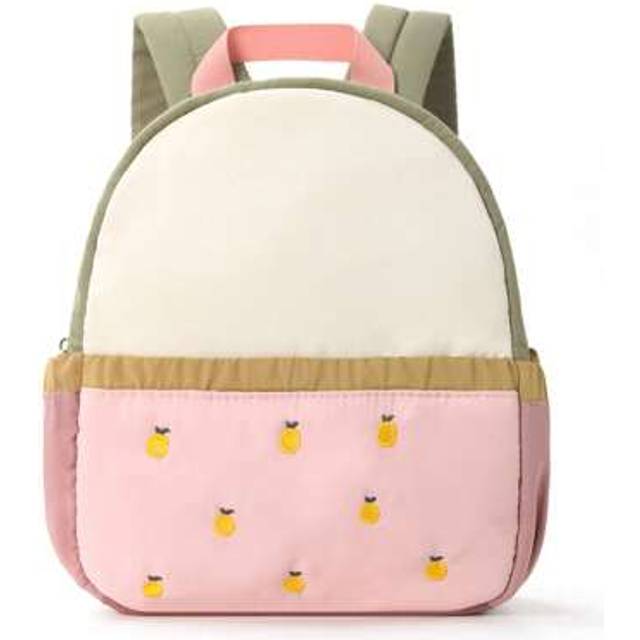 SHEIN 1 Piece Cute Children&#39;S Backpack Color Matching Cartoon Apple Embroidery Kindergarten School Bag Baby Mini Lightweight Travel Backpack Gift For Childr