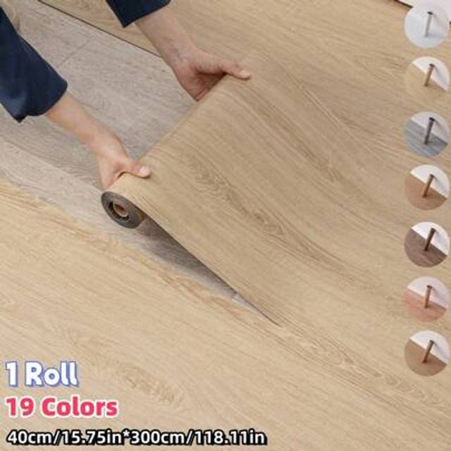 SHEIN 1Roll Vinyl Wall And Flooring Roll Sticker 15.7&#34;W X 118&#34;L/ 12.9 Sq.Ft, Peel And Stick Wall Tiles SXP Foam Sticker For Any Room, Easy DIY, Stickers, Wa