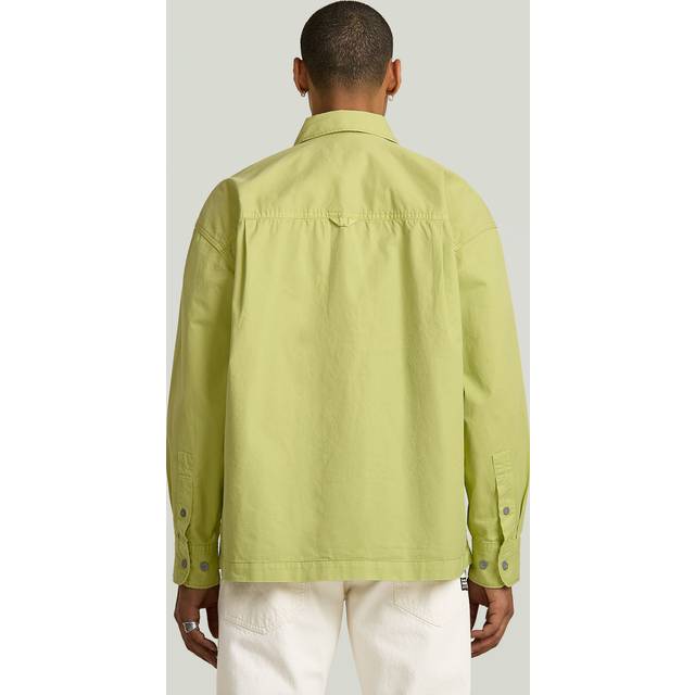 G-Star for man. D26255-D947-H160 Boxy pleated shirt long sleeve green (XXL), Casual, Sustainable, Recycled Cotton