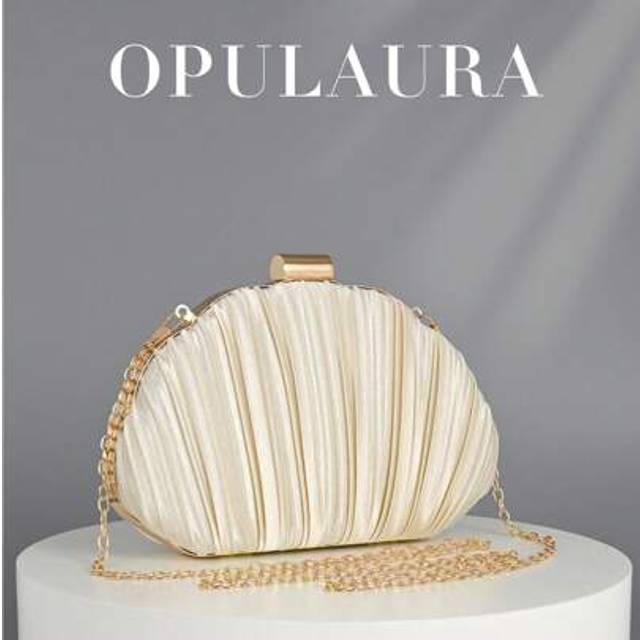 SHEIN OpulAura Women&#39;s Elegant/Luxury Box Pleated Satin Party Clutch, Romantic Wedding Handbag, Charming/Delicate Evening Dress Bag, Minimalist Apricot Box-