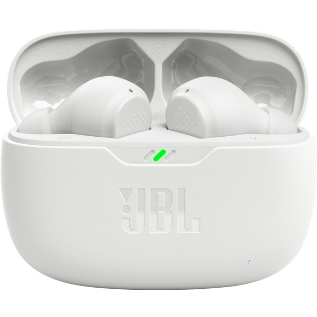 JBL Wave Beam, in-ear trådlösa hörlurar med IP54 och IPX2 vattentäthet, handsfreesamtal och 32 timmars batteritid, svart