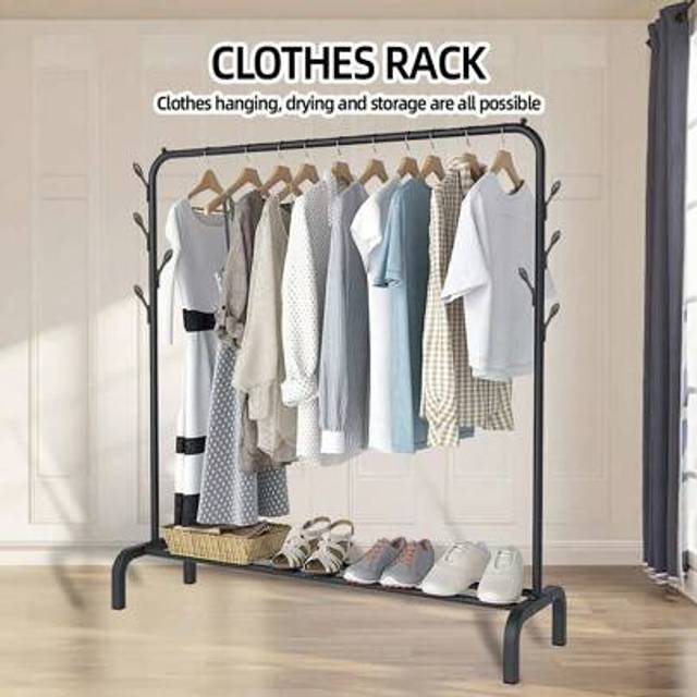 SHEIN Super Heavy Duty Clothes Rail Hanging Rack Storage Garment Display Stand Shelf,Home & Living,Coat Rack,Organiser Storage,House Accessories,Home Decor