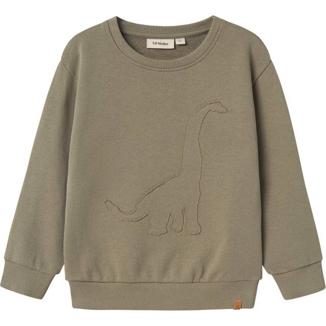 Lil' Atelier Sweatshirt - NmmJobo - Vandring över land m. Dinosa - Lil Atelier - 2 år (92) - Sweatshirt