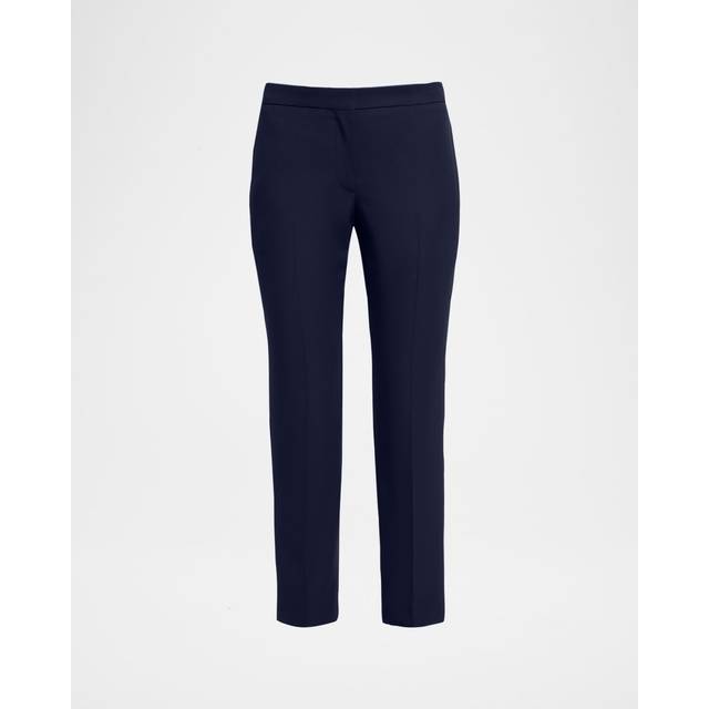 Cropped Cigarette Trousers - NAVY - 46 IT (10 US)