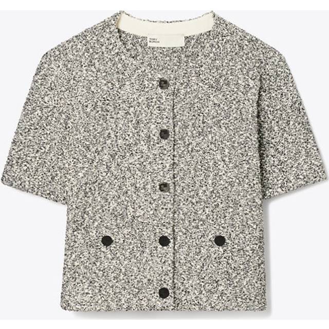 Tory Burch Cropped Tweed Cardigan
